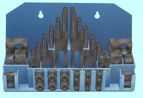 Набор клиновых ступенчатых прижимов из 58-ми предм., паз19,7мм М16х2 в металлическом футляре (YT-0209) "CNIC"