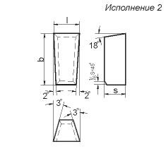 Пластина 13512 Т15К6 (3,5х10х3,5) (для отрезных и прорезных резцов)