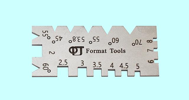 Шаблон для заточки резьбовых резцов для метрической и дюймовой резьбы
