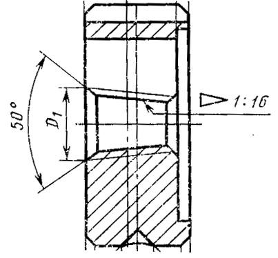 Плашка Трубная коническая R 1/16", 28 ниток/дюйм, dнар.30мм 9ХС