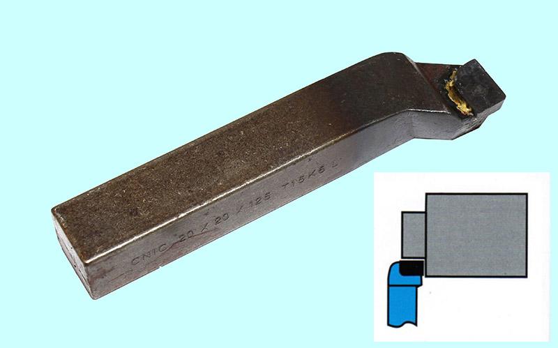 Резец Подрезной отогнутый 25х25х140 ВК8 левый DIN 4977 "CNIC"
