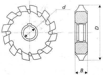 Фреза m 1,0 №4 50х19х4,0 Р6М5 20 град, Z=14