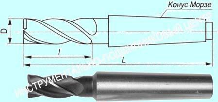 Фреза Концевая d30,0х 55х160 к/х Р6М5 Z=6 КМ3