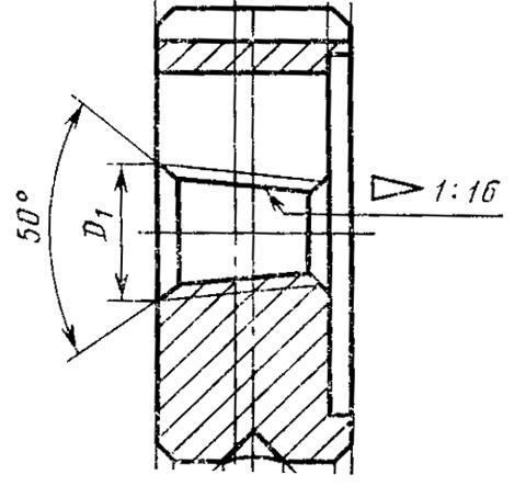 Плашка Коническая дюймовая К 1/16"(NPT), 27 ниток/дюйм, dнар.25мм 9ХС "TLX"