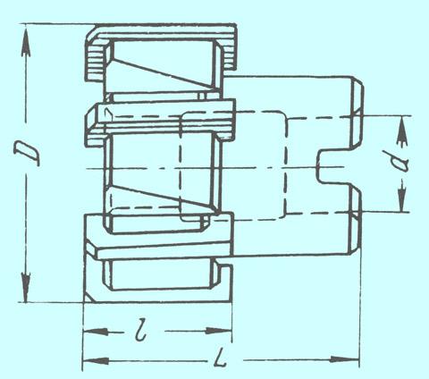 Развертка d 60,0х45х72х22 Н9 насадная со вставными ножами Р6М5 Z=8