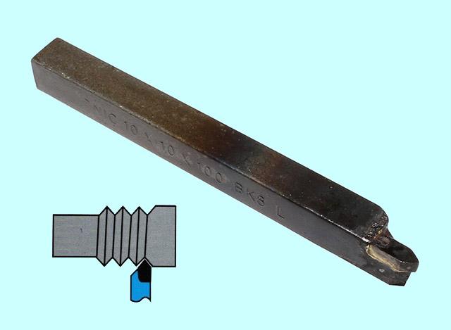 Резец Резьбовой 10х10х100 ВК8 для наружной резьбы левый DIN 282-60 "CNIC"